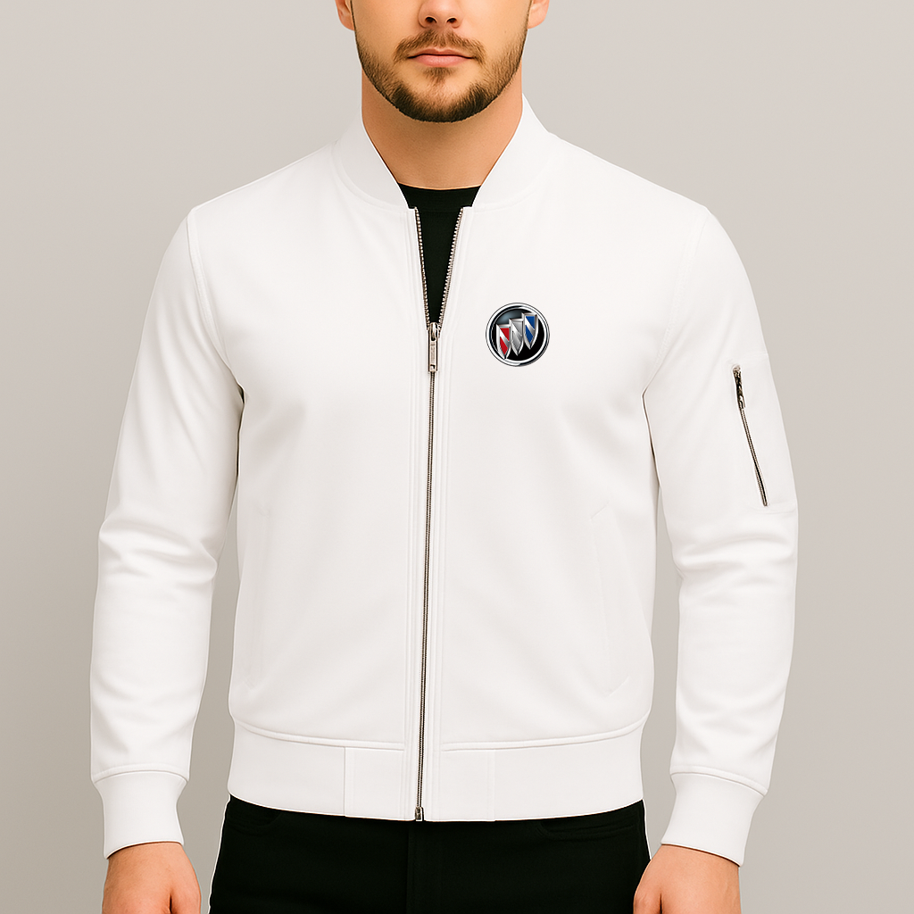 Men’s Buick Motorsports Car Lightweight Bomber Jacket Windbreaker Softshell Varsity Jacket Coat